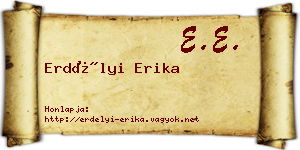 Erdélyi Erika névjegykártya